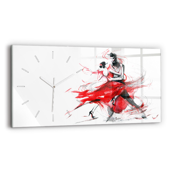 Horizontal wall clock Dancing couple