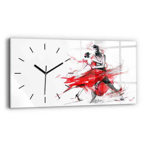 Horizontal wall clock Dancing couple