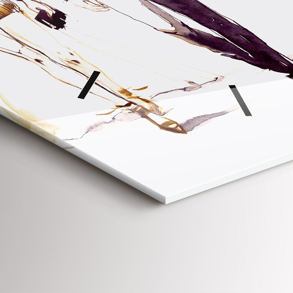 Horizontal wall clock Woman and man