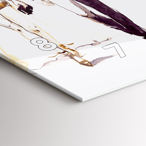 Horizontal wall clock Woman and man