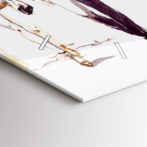 Horizontal wall clock Woman and man