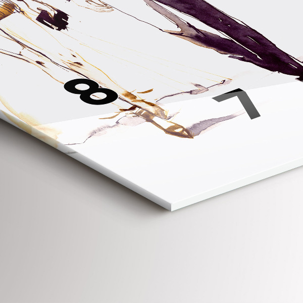 Horizontal wall clock Woman and man