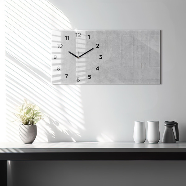 Horizontal wall clock Stone wall