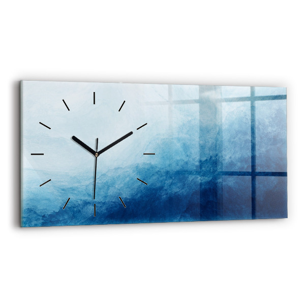 Horizontal wall clock Abstraction water