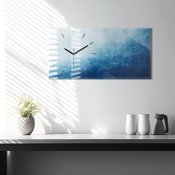Horizontal wall clock Abstraction water