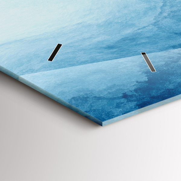 Horizontal wall clock Abstraction water