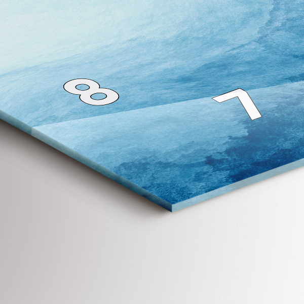 Horizontal wall clock Abstraction water