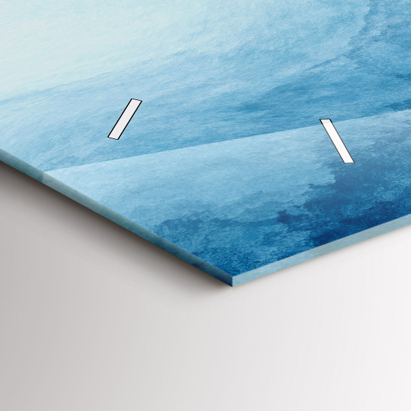 Horizontal wall clock Abstraction water