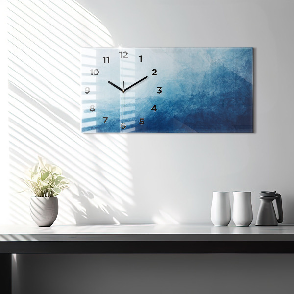 Horizontal wall clock Abstraction water
