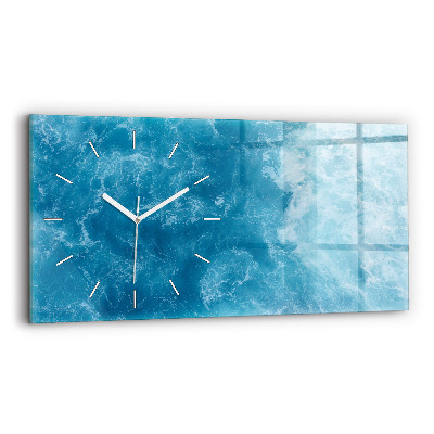 Horizontal wall clock Sea water