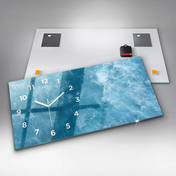 Horizontal wall clock Sea water