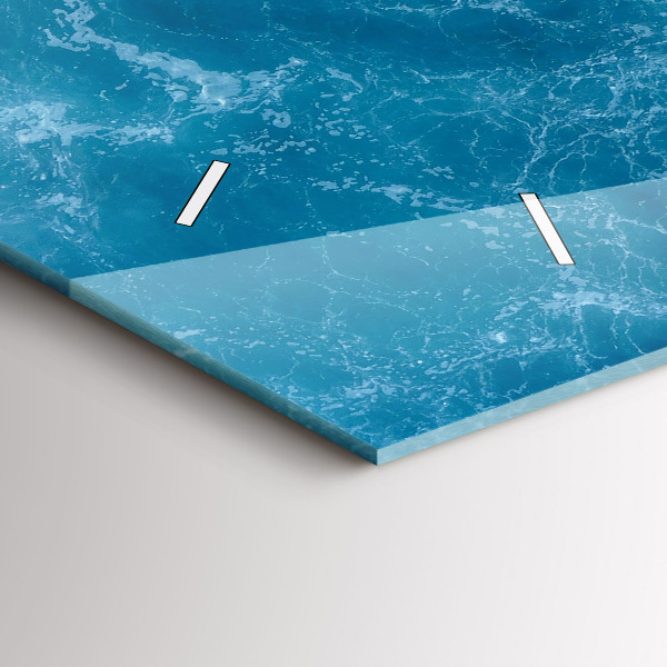 Horizontal wall clock Sea water