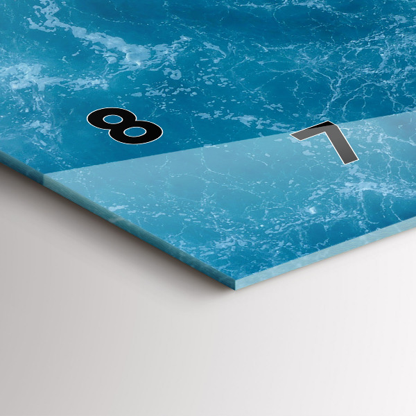 Horizontal wall clock Sea water