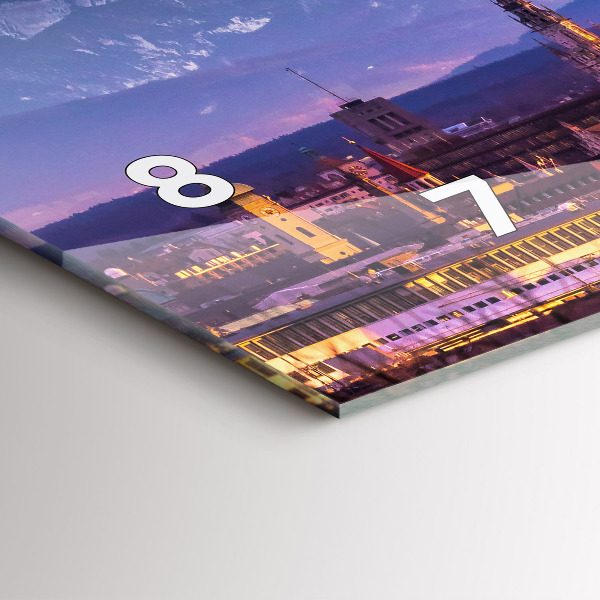 Horizontal wall clock German Alps Munich