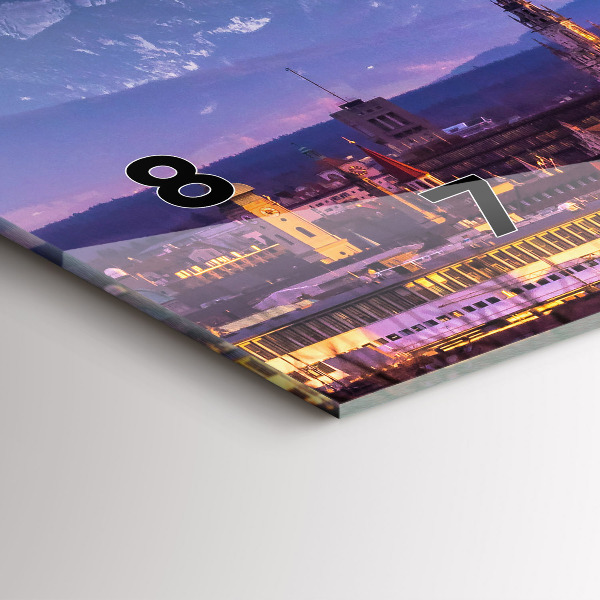 Horizontal wall clock German Alps Munich