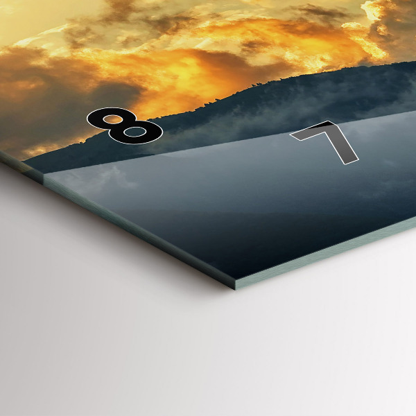 Horizontal wall clock Balloon flight in the clouds