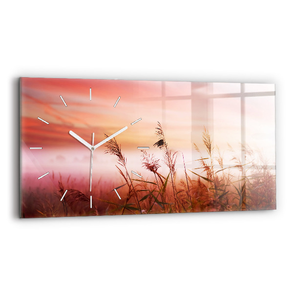 Horizontal wall clock Foggy morning
