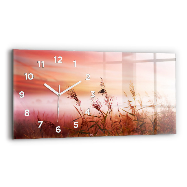 Horizontal wall clock Foggy morning