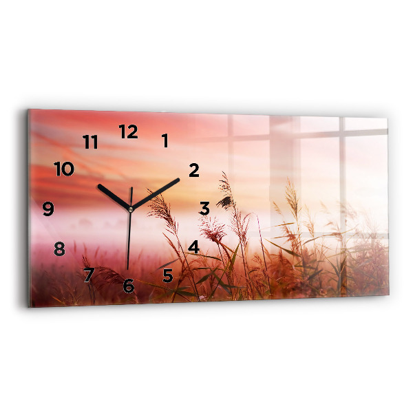 Horizontal wall clock Foggy morning