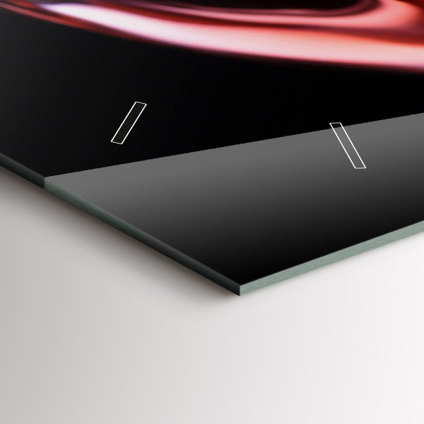 Horizontal wall clock Glass of wine