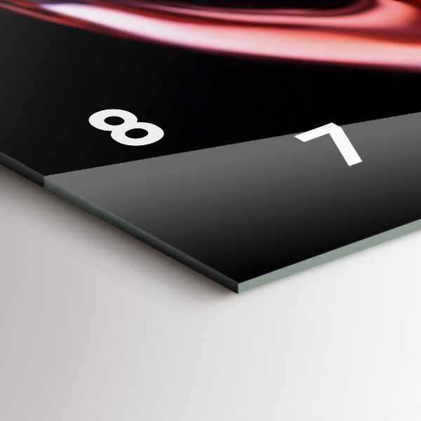 Horizontal wall clock Glass of wine