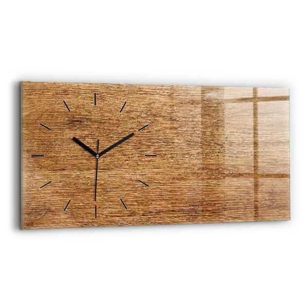 Horizontal wall clock Light wood