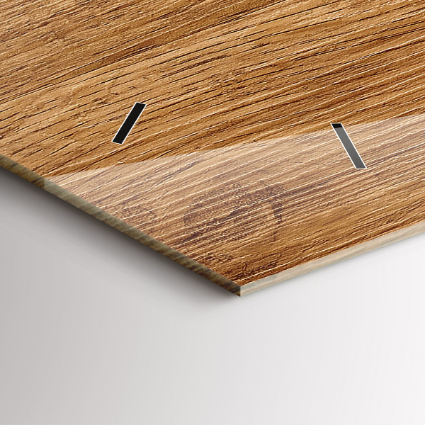 Horizontal wall clock Light wood