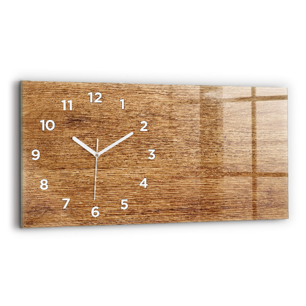 Horizontal wall clock Light wood