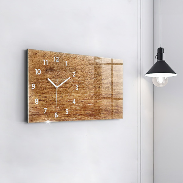 Horizontal wall clock Light wood