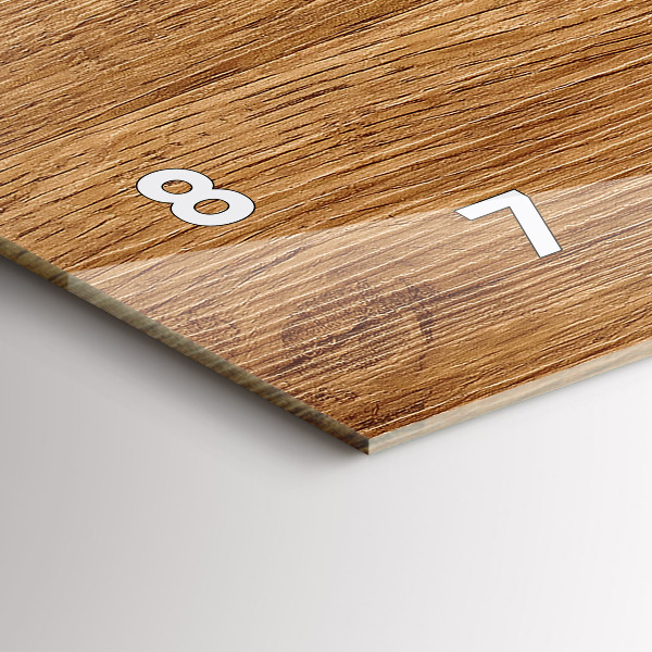 Horizontal wall clock Light wood