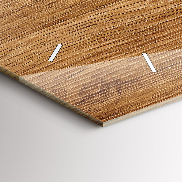 Horizontal wall clock Light wood