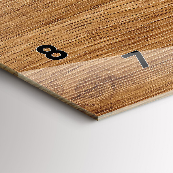 Horizontal wall clock Light wood