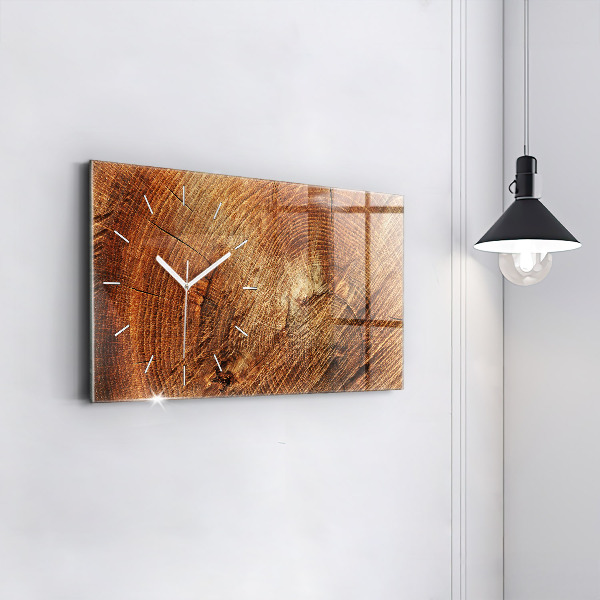 Horizontal wall clock Old tree stump