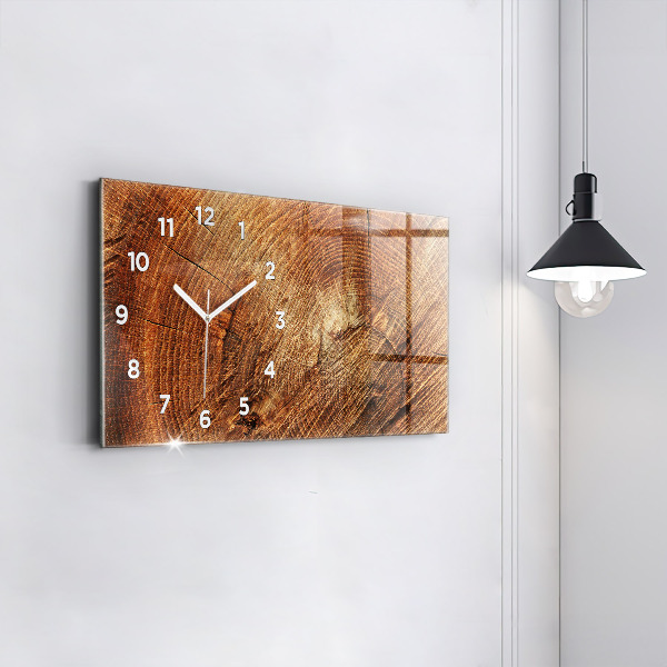 Horizontal wall clock Old tree stump