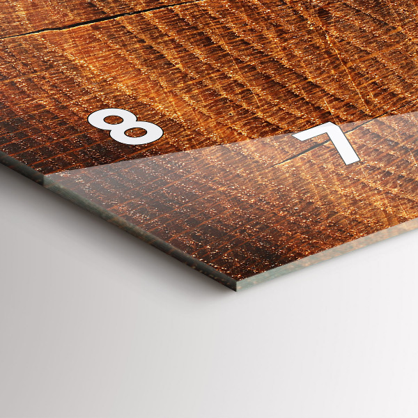 Horizontal wall clock Old tree stump