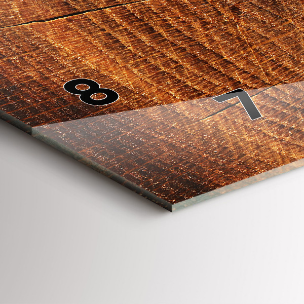 Horizontal wall clock Old tree stump