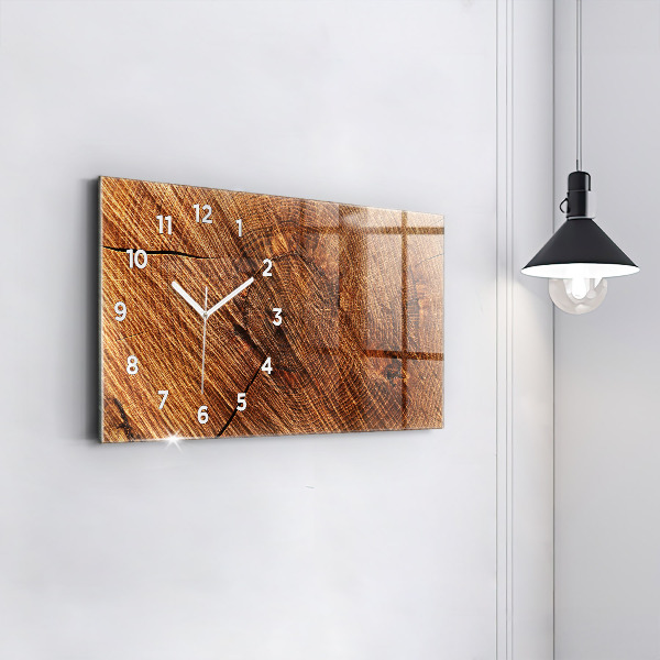 Horizontal wall clock Decorative wood