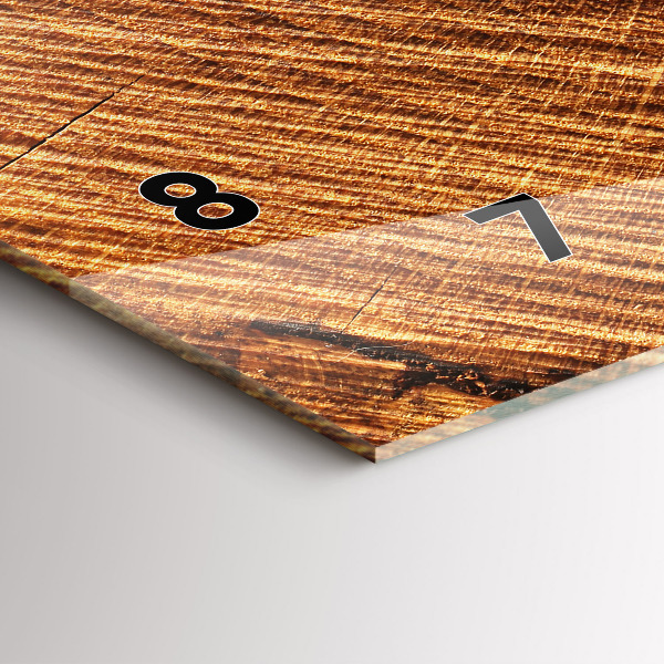 Horizontal wall clock Decorative wood