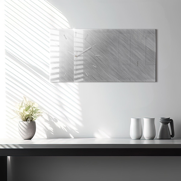Horizontal wall clock Metal wall