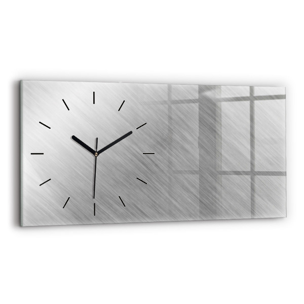 Horizontal wall clock Metal wall