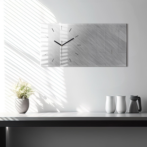 Horizontal wall clock Metal wall