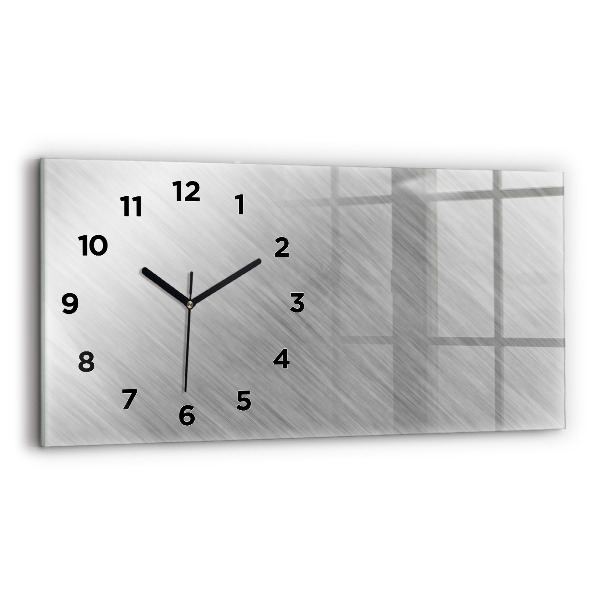 Horizontal wall clock Metal wall