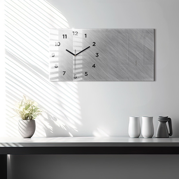 Horizontal wall clock Metal wall