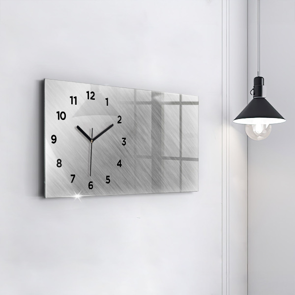Horizontal wall clock Metal wall