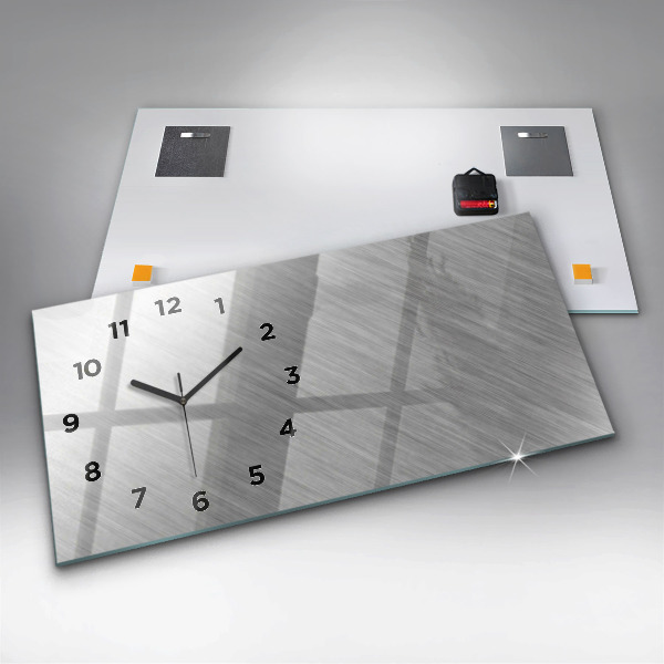 Horizontal wall clock Metal wall