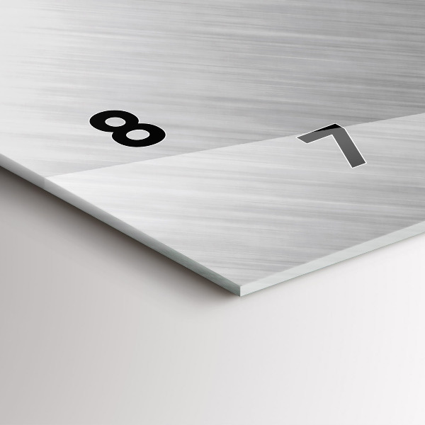 Horizontal wall clock Metal wall