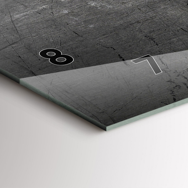 Horizontal wall clock Metal wall