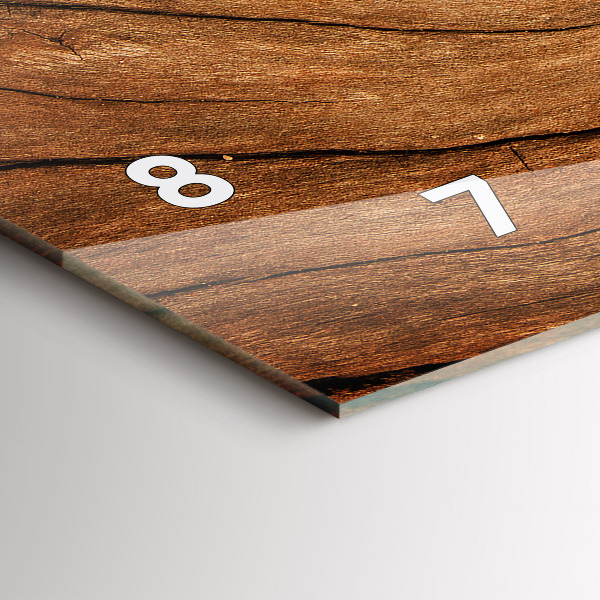 Horizontal wall clock Old wood