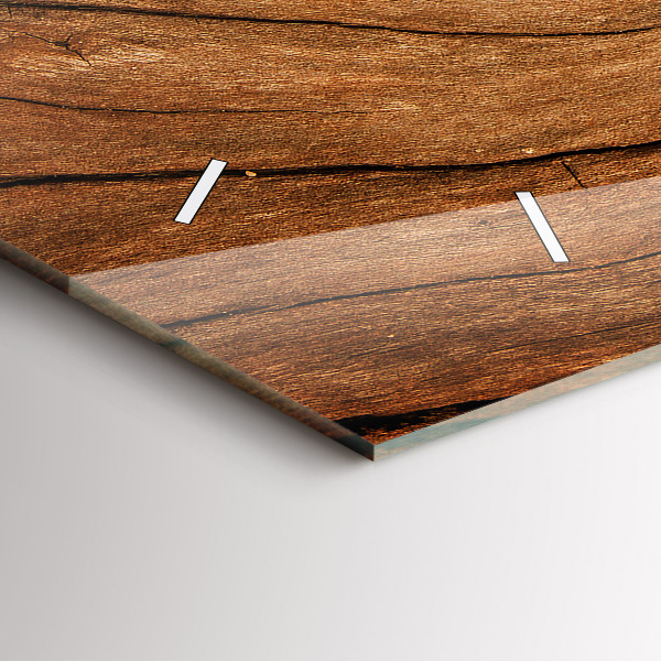 Horizontal wall clock Old wood