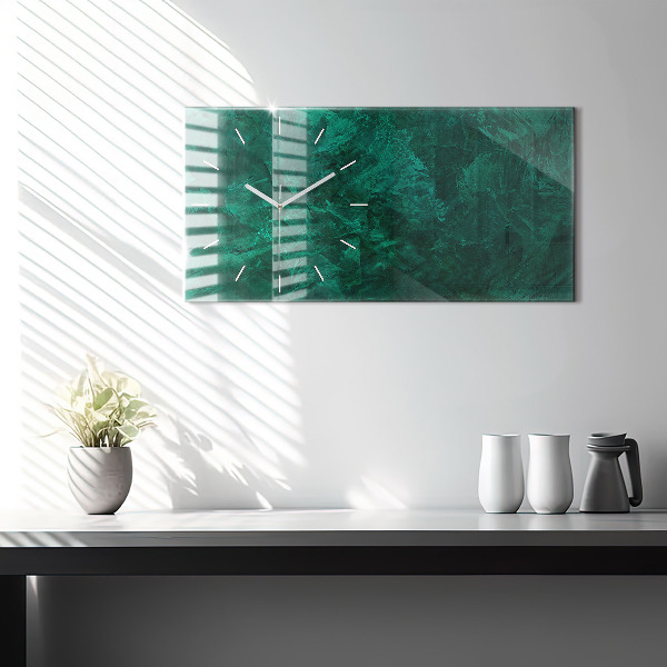Horizontal wall clock Emerald wall